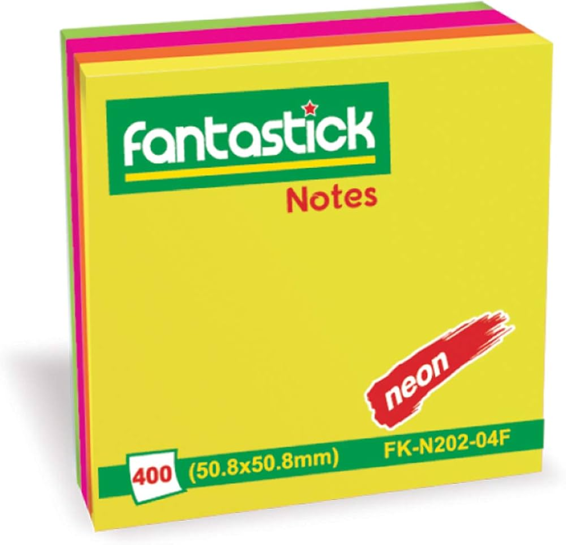 Fantastick Stick Notes 2x2" 4col. Flouer. FK-N202-04F